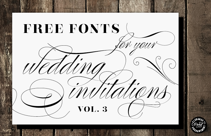 Wedding invitation styles fonts