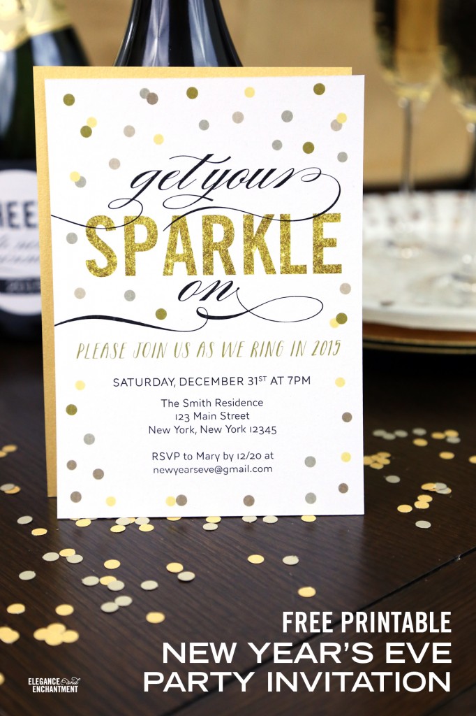 Free Printable New Year's Eve Party Invitation