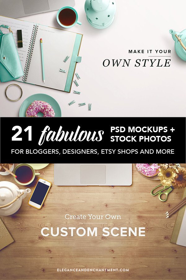 21 Fantastic Mockups and Stock Layouts - Eliminate the need for expensive photo equipment or a photographer. Style your own photos right from your computer!