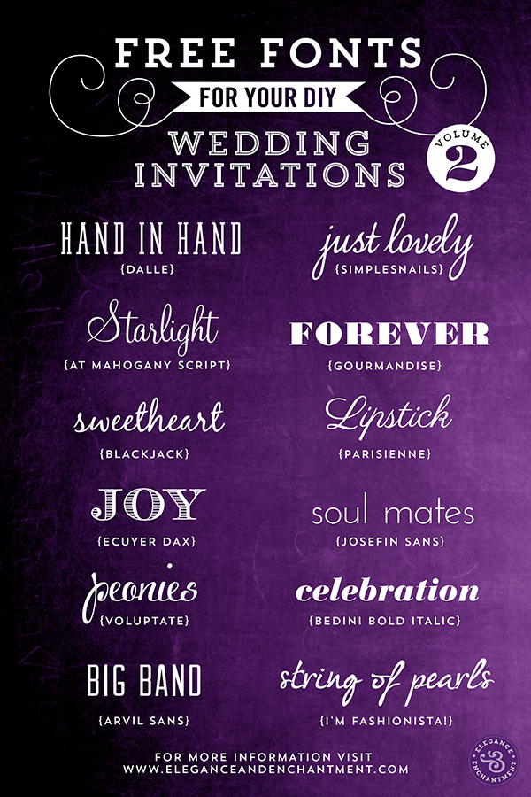 Free Fonts for wedding invitations, stationery, graphic design, blogging projects, and more!