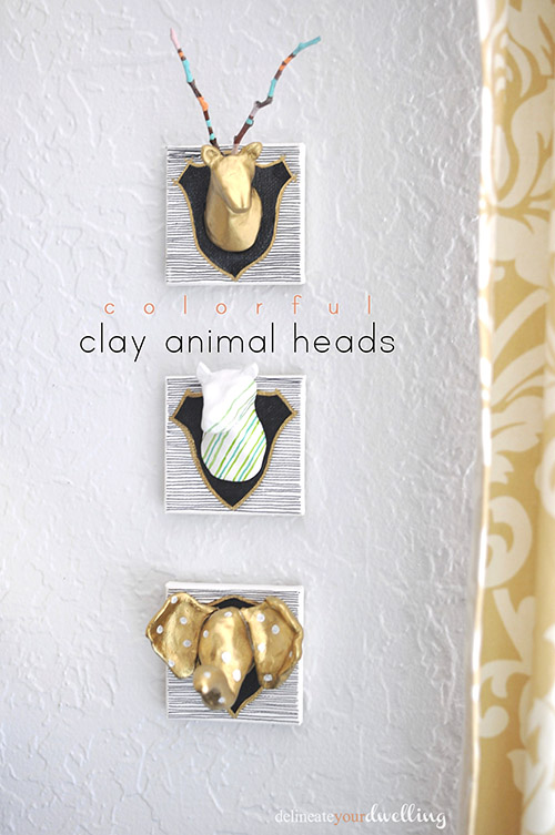 Clay Animal Heads from Delineate your Dwelling