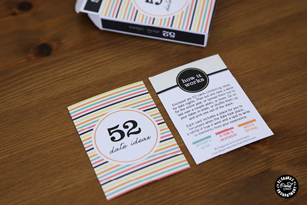 52 Date Idea Card Printable from Elegance and Enchantment
