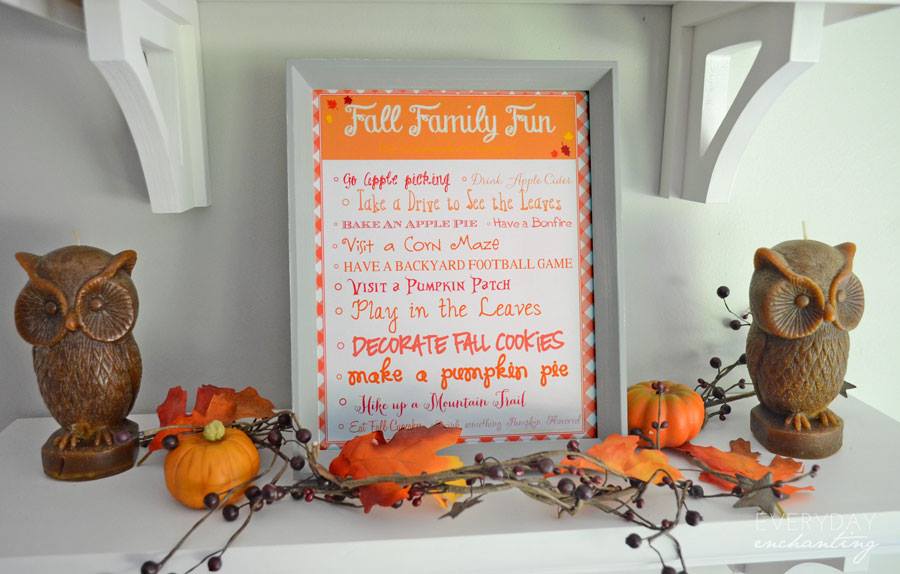 Printable Fall List