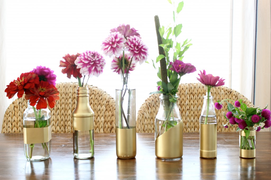 Simple Styling - DIY Gilded Vases