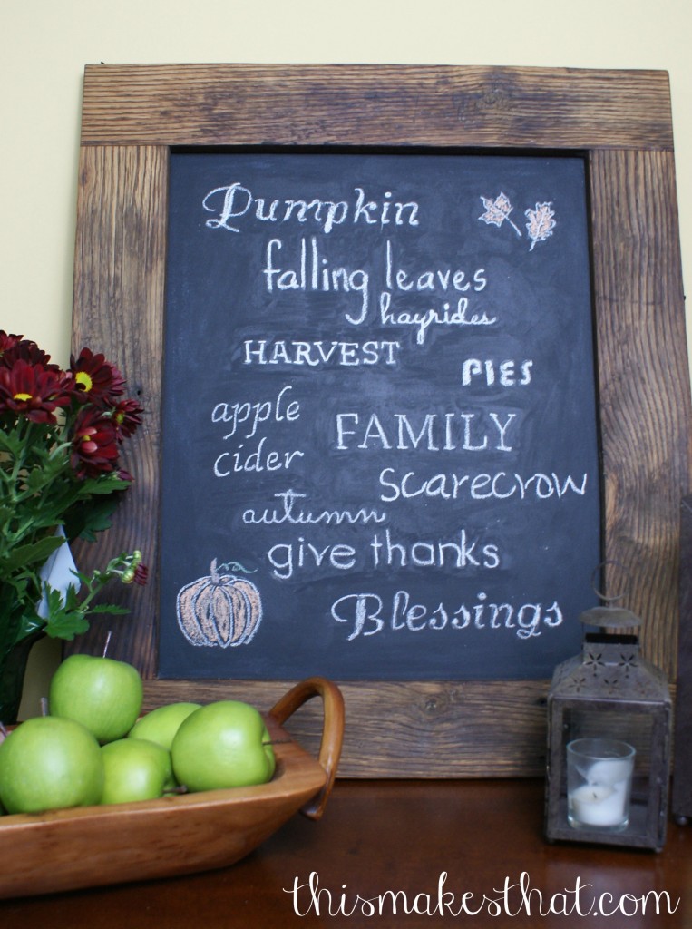 Fall Chalkboard from This Makes That