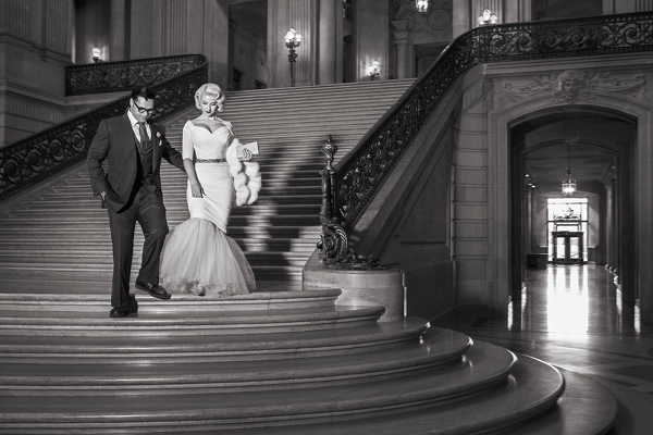 Old Hollywood Wedding from CakeKnife Photography