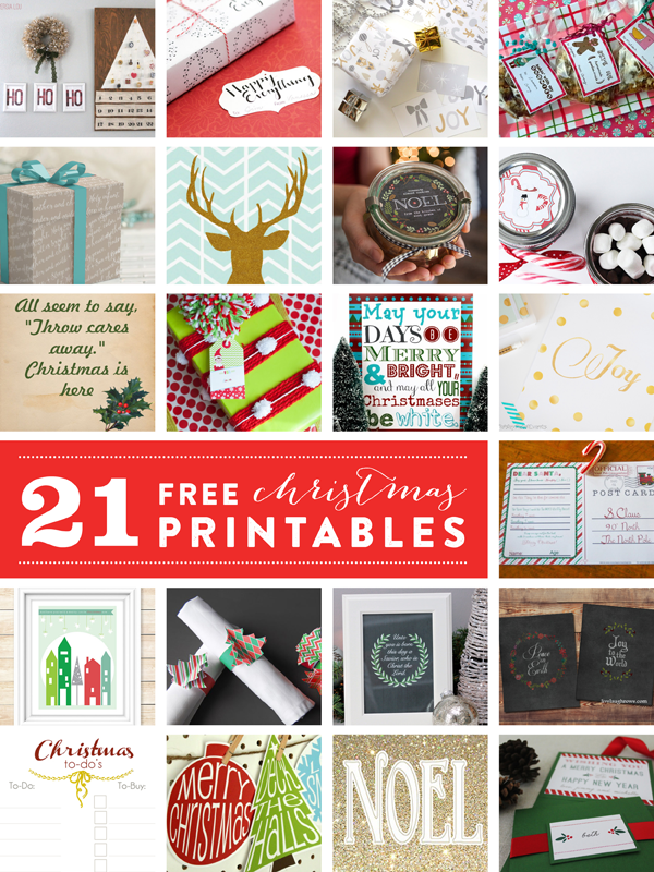 21 Christmas Printables 