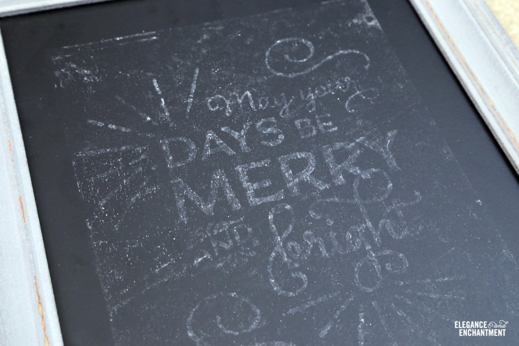 Chalkboard art lettering tutorial and a free Christmas printable