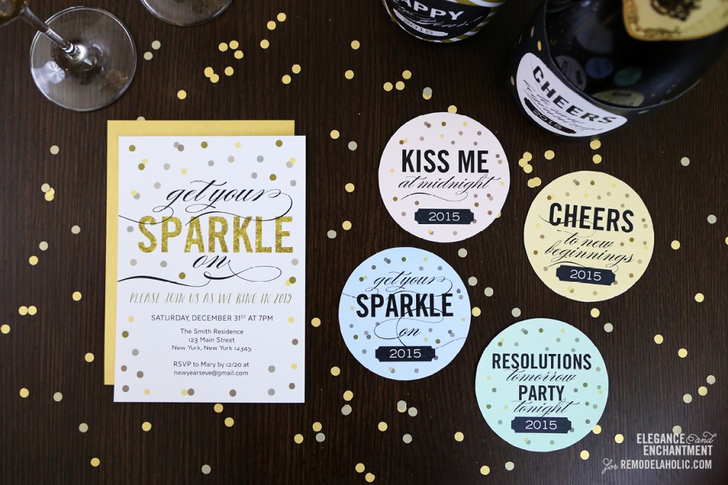 Free Printable New Year's Eve Party Coasters from Elegance & Enchantment