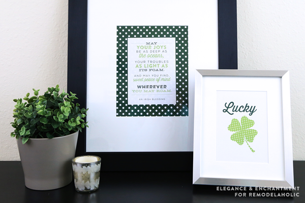 Get ready for St. Patrick's Day with these Irish inspired art printables from Elegance and Enchantment, for Remodelaholic { 3 free printables included }