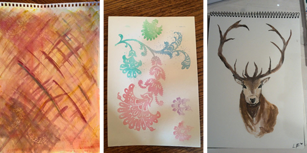 Elegance and Enchantment Creative Challenge Month 2 Results - This session was all about watercolor painting!