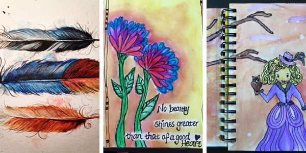 Elegance and Enchantment Creative Challenge Month 2 Results - This session was all about watercolor painting!