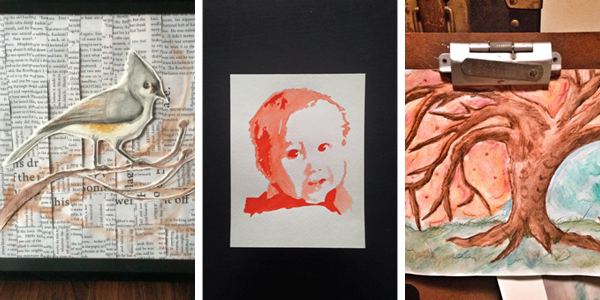 Elegance and Enchantment Creative Challenge Month 2 Results - This session was all about watercolor painting!
