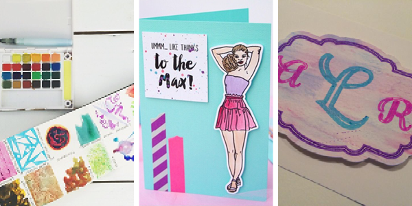 Elegance and Enchantment Creative Challenge Month 2 Results - This session was all about watercolor painting!