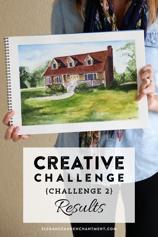 Elegance and Enchantment Creative Challenge Month 2 Results - This session was all about watercolor painting!