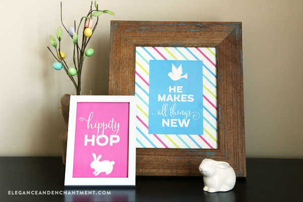 Free Printable Art Prints for Spring and Easter. Perfect for home decor or a celebration! // Designs from Elegance & Enchantment