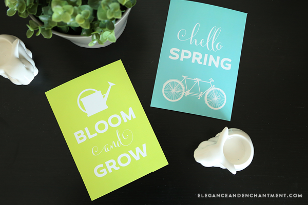 Free Printable Art Prints for Spring and Easter. Perfect for home decor or a celebration! // Designs from Elegance & Enchantment