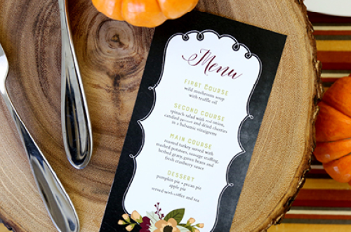 Holiday Place Card DIY Printable