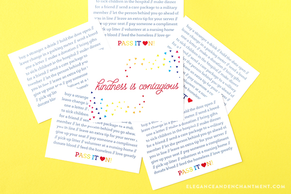 Random acts of kindness are the best! Use these free printables to spread kindness in your community and to help make our world a better place. Bonus: the designs are all compatible with Avery products so they are super easy to print and assemble. 