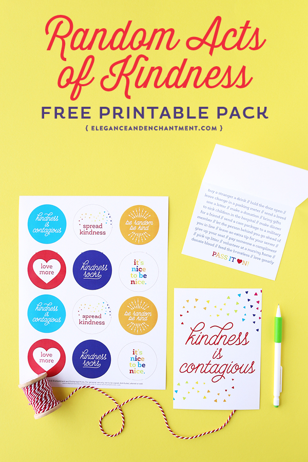 Random acts of kindness are the best! Use these free printables to spread kindness in your community and to help make our world a better place. Bonus: the designs are all compatible with Avery products so they are super easy to print and assemble. 