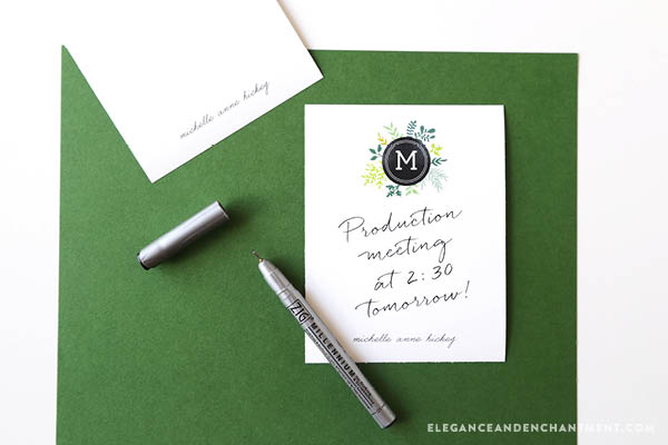 Celebrate National Letter Writing Month with these free printable note cards and stickers! There are two different botanical designs to choose from and are formatted so that you can customize with your own name and monogram. Best of all, they are compatible with Avery products for easy printing. Designs by Elegance & Enchantment.