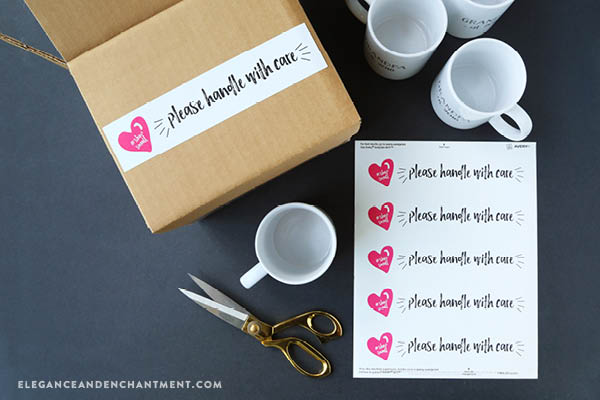 Own an Etsy shop or sell handmade goods online or at craft shows? Add professional packaging details to your shipments using this collection of free printables from Elegance & Enchantment. Included are round sealing stickers, handle with care stickers, and thank you note cards. Both the sealing stickers and thank you note cards are customizable so you can type in your own name and promote your business! // Compatible with Avery products 22807, 08217 and 8387. 
