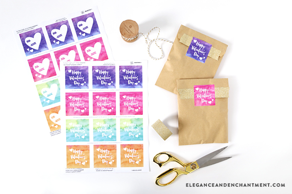 Make Valentine’s Day Gift giving easy with these free printables in a pretty watercolor style. Includes printable Valentine’s Day coupons + two types of stickers in four different colors. Compatible with Avery Products 22806 and 8387 for easy printing! Designs from Elegance and Enchantment. 