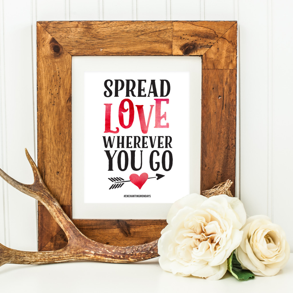 Surprise your family, friends or even a stranger, with a truly inspirational Valentine's Day gift this year. Print and frame one of these 20 or choose from over 160 art printables from the Enchanting Mondays Library. Includes two free downloads! When you inspire somebody else, they will be motivated to do the same for others, making these the gifts that keep giving. // From Elegance & Enchantment.