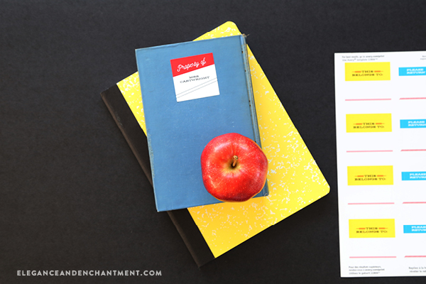 Back to School Printables for students and teachers. Download all of these classroom goodies for free! Includes printable-customizable lunch box notes and printable “property of” stickers. Compatible with Avery Products 8387 and 22806 for easy printing! Designs from Elegance and Enchantment in partnership with Avery.