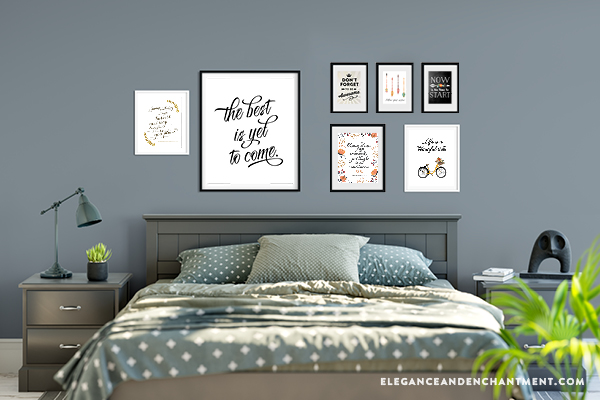 Easy ideas to get your walls ready for fall. Includes a free printable download to get you started. // Designs from Elegance and Enchantment.